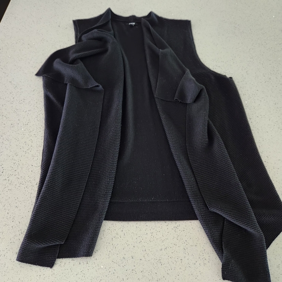 Apt. 9 Plus Size 2x Women's Black Open Front Sweater Vest - Picture 4 of 9